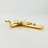 Dije Cruz Cristo Puntas Planas 1.3 g / 3.8 cm Oro Amarillo 18K