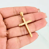 Dije Cruz Puntas Planas 1.25 g / 4.1 cm Oro Amarillo 18K