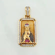 Dije Virgen Maria 12.35 g / 4.5 cm Dos Oros Amarillo Blanco 18K