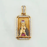 Dije Virgen Maria 12.35 g / 4.5 cm Dos Oros Amarillo Blanco 18K