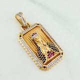 Dije Virgen Maria 12.35 g / 4.5 cm Dos Oros Amarillo Blanco 18K