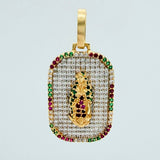 Dije Virgen De Guadalupe 5.45 g / 3.5 cm Dos Oros Amarillo Blanco 18K