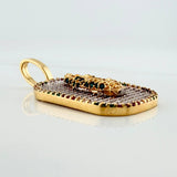 Dije Virgen De Guadalupe 5.45 g / 3.5 cm Dos Oros Amarillo Blanco 18K