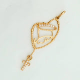 Dije Virgen Maria Silueta 1.1 g / 4 cm Oro Amarillo 18K