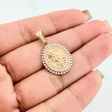 Dije San Miguel Arcangel 2.85 g / 2.5 cm Dos Oros Amarillo Blanco 18K
