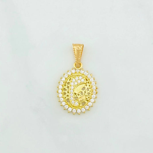 Dije Virgen Maria 1.7 g / 2.3 cm Oro Amarillo 18K