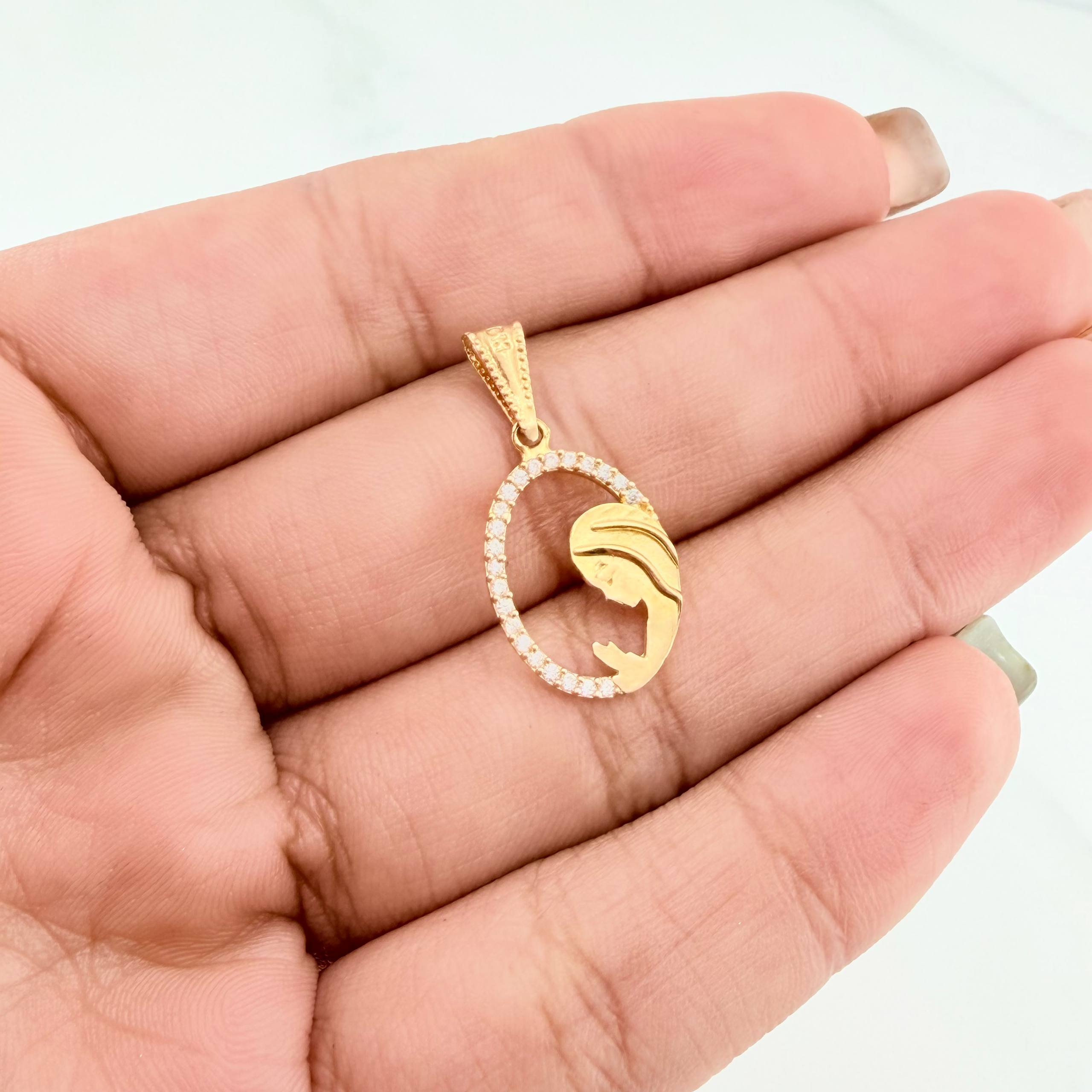 Dije Virgen Maria 1.1 g / 2.5 cm Oro Amarillo 18K