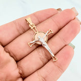 Dije Cruz Cristo 3 g / 4 cm Tres Oros 18K