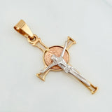 Dije Cruz Cristo 3 g / 4 cm Tres Oros 18K