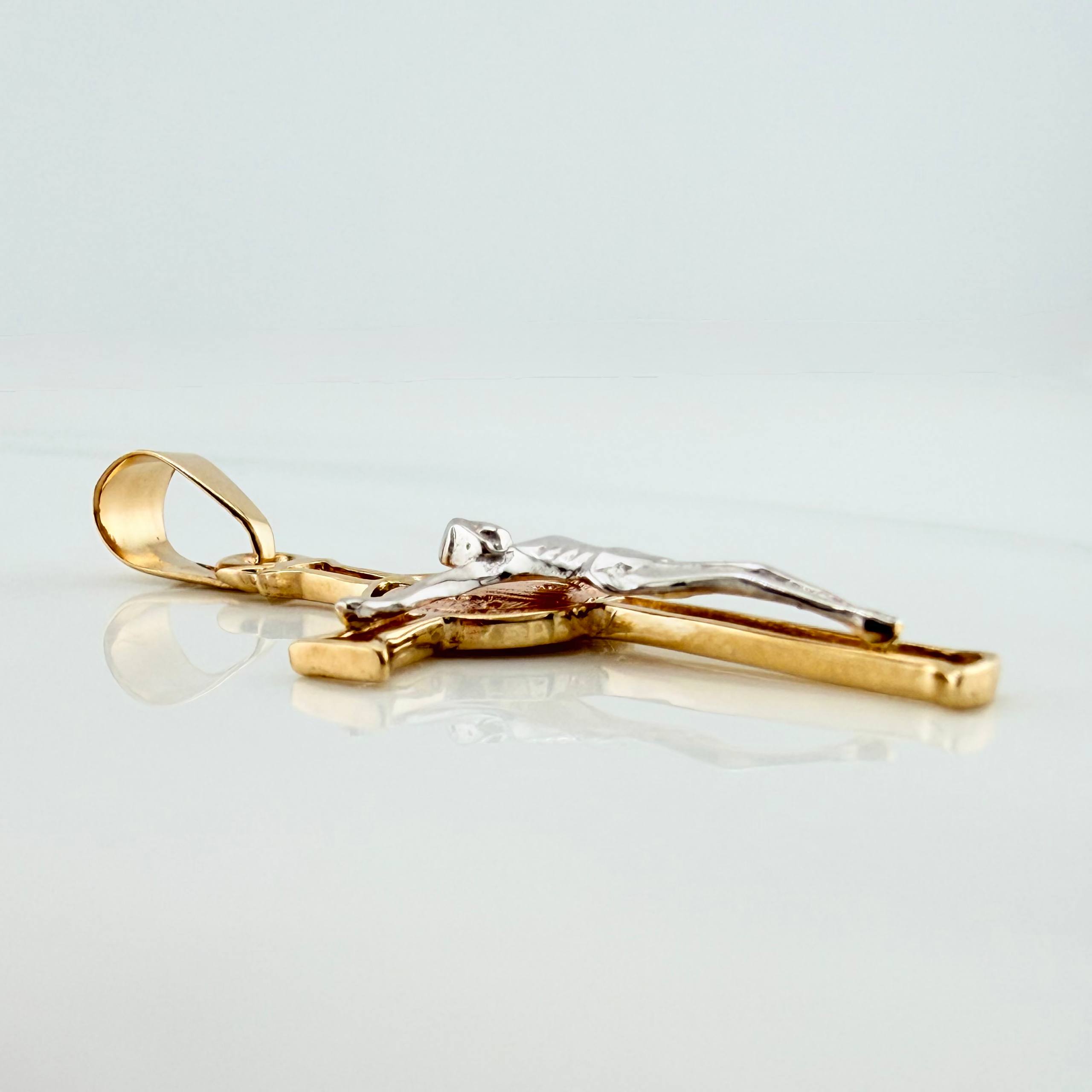 Dije Cruz Cristo 3 g / 4 cm Tres Oros 18K