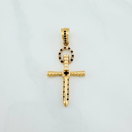 Dije Cruz Espada 3.7 g / 4 cm Oro Amarillo 18K