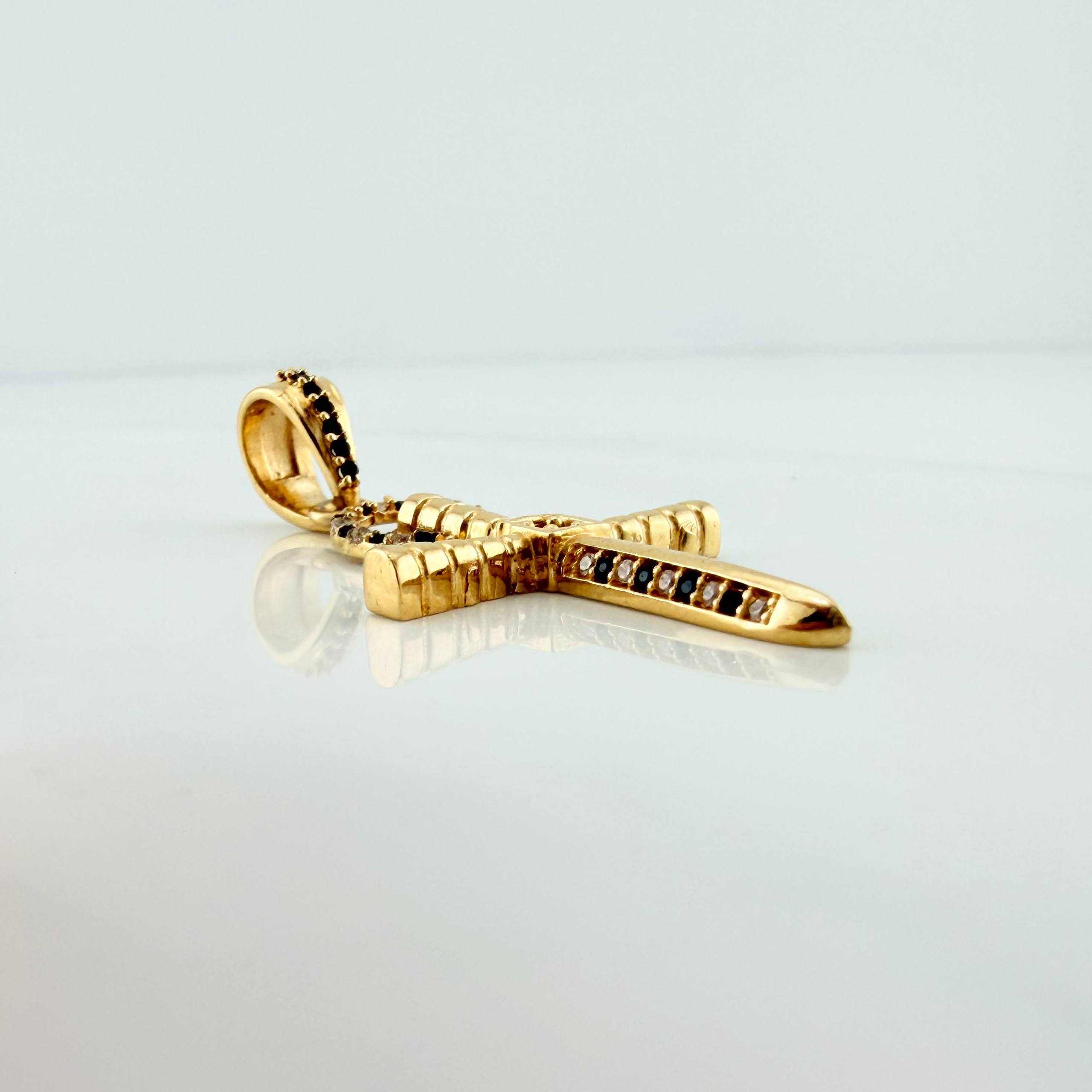 Dije Cruz Espada 3.7 g / 4 cm Oro Amarillo 18K