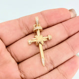 Dije Cruz Clavo 3.8 g / 3.7 cm Oro Amarillo 18K
