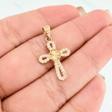 Dije Cruz Trebol 1.25 g / 2.5 cm Oro Amarillo 18K