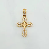 Dije Cruz Trebol 1.25 g / 2.5 cm Oro Amarillo 18K