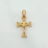 Dije Cruz Trebol 1.65 g / 2.5 cm Oro Amarillo 18K