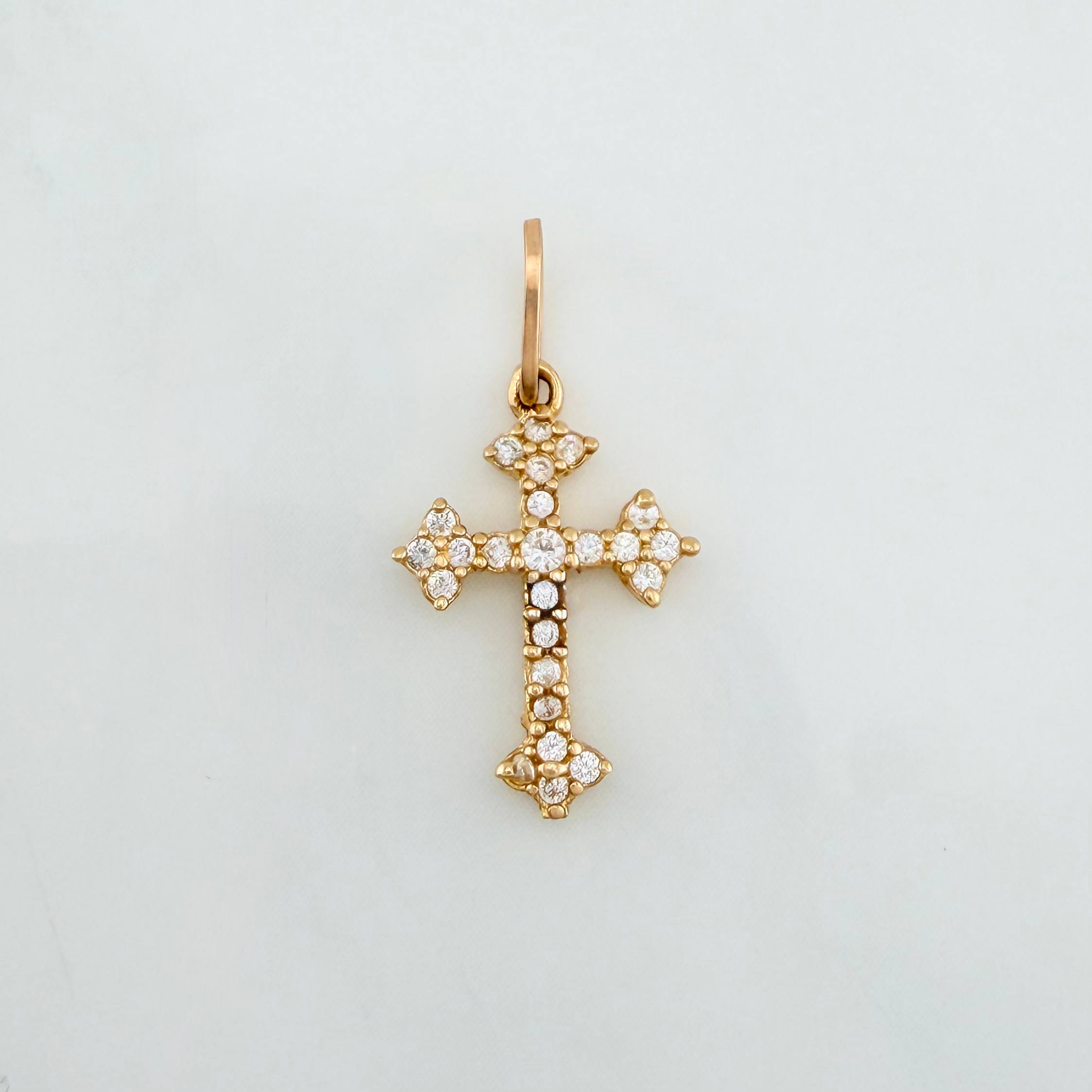 Dije Cruz Gotica 0.55 g / 2 cm Oro Amarillo 18K