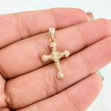 Dije Cruz Trebol 1.2 g / 2.5 cm Oro Amarillo 18K