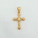 Dije Cruz Trebol 1.2 g / 2.5 cm Oro Amarillo 18K