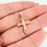Dije Cruz Trebol 1.2 g / 2.5 cm Oro Amarillo 18K