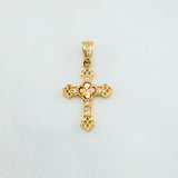 Dije Cruz Trebol 1.2 g / 2.5 cm Oro Amarillo 18K