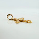 Dije Cruz Trebol 1.2 g / 2.5 cm Oro Amarillo 18K