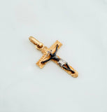 Dije Cruz Cristo 1.55 g / 2.5 cm Tres Oros 18K