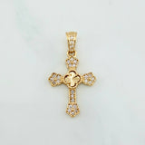 Dije Cruz Trebol 1.3 g / 2.5 cm Oro Amarillo 18K