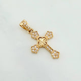 Dije Cruz Trebol 1.3 g / 2.5 cm Oro Amarillo 18K