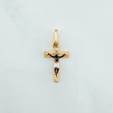Dije Cruz Cristo 0.9 g / 2.2 cm Tres Oros 18K