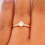 Anillo Solitario Churumbela 1.55gr / T6 1/4 / Oro Amarillo 18K %