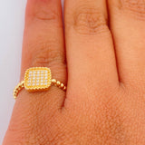Anillo Cuadrado 2.05gr / T5 3/4 / Oro Amarillo 18K %