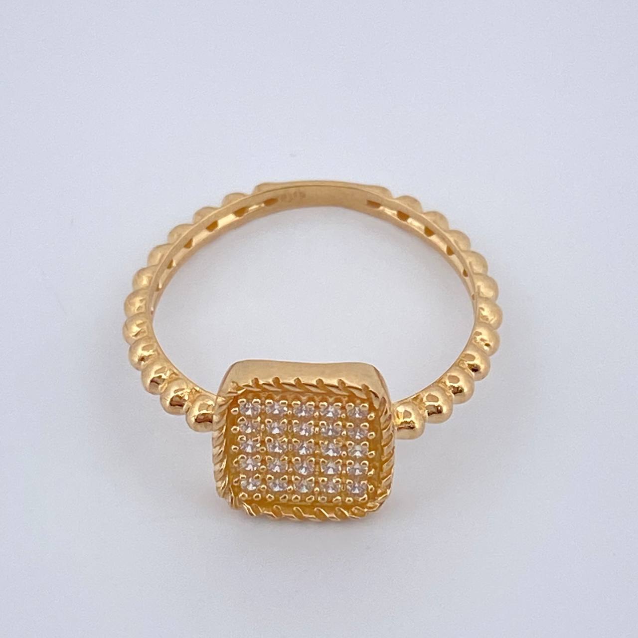 Anillo Cuadrado 2.05gr / T5 3/4 / Oro Amarillo 18K %