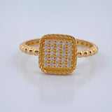 Anillo Cuadrado 2.05gr / T5 3/4 / Oro Amarillo 18K %