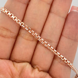Cadena Veneciana 28.7gr / 60.5cm / 2.7mm Dos Oros Blanco Rosa +3 18K $