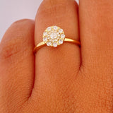 Anillo Halo Circulo 2.1gr / T6 3/4 / Oro Amarillo 18K %
