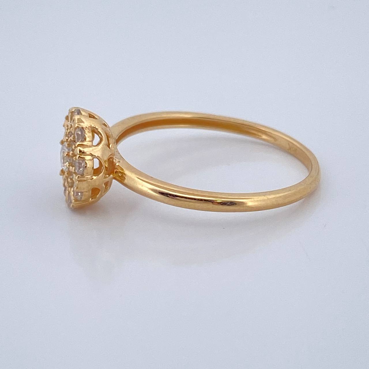 Anillo Halo Circulo 2.1gr / T6 3/4 / Oro Amarillo 18K %