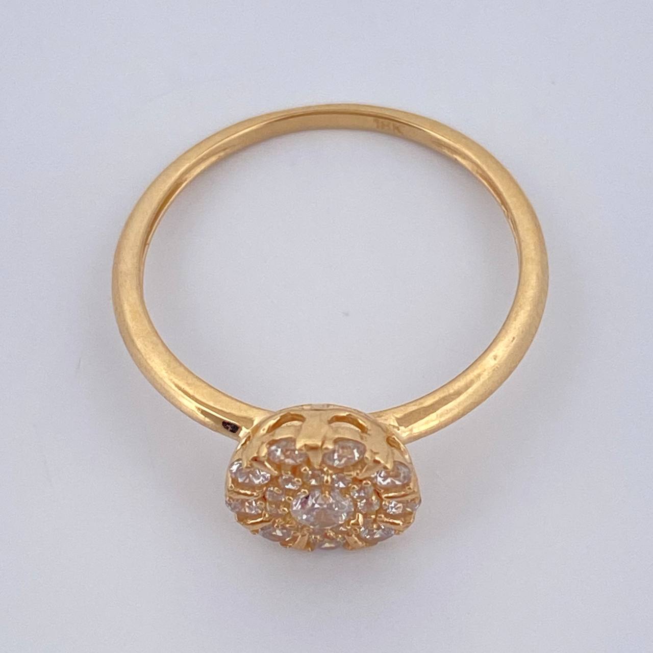Anillo Halo Circulo 2.1gr / T6 3/4 / Oro Amarillo 18K %