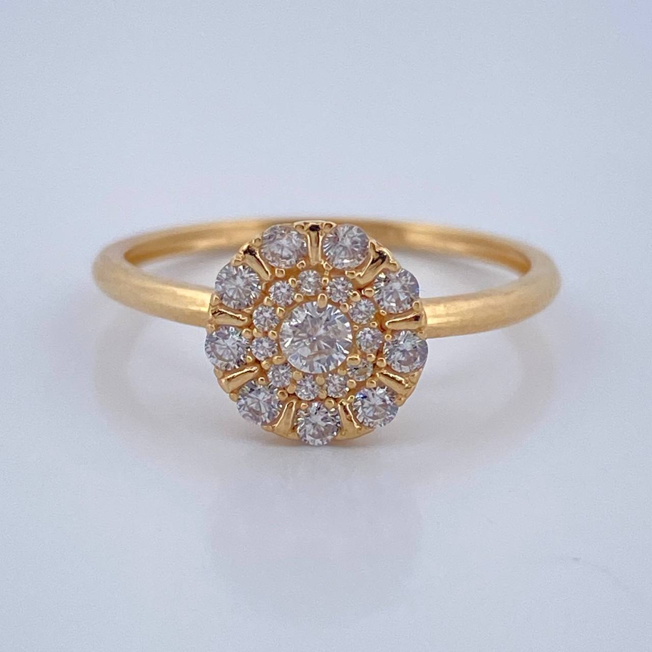 Anillo Halo Circulo 2.1gr / T6 3/4 / Oro Amarillo 18K %