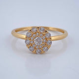 Anillo Halo Circulo 2.1gr / T6 3/4 / Oro Amarillo 18K %