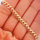 Pulso Cubana Monaco 6.2gr / 18.6cm / 4.8mm  Dos Oros Rosa Blanco +4 18K $