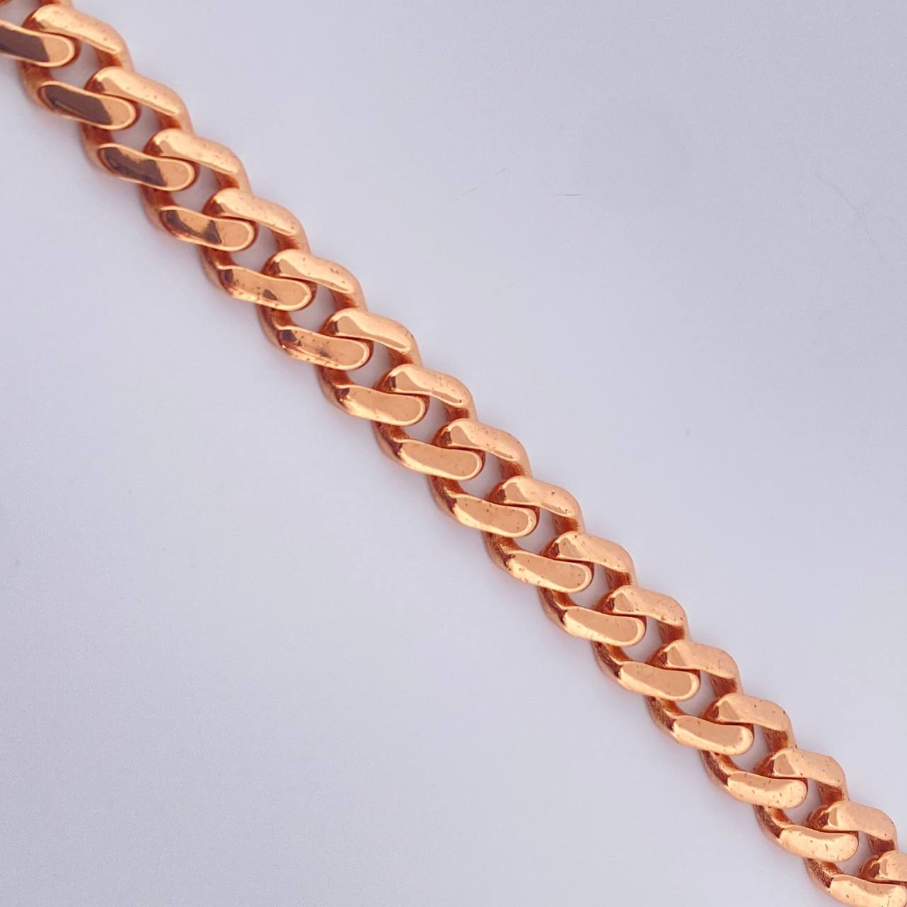 Pulso Cubana Monaco 6.2gr / 18.6cm / 4.8mm  Dos Oros Rosa Blanco +4 18K $