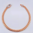 Pulso Cubana Monaco 6.2gr / 18.6cm / 4.8mm  Dos Oros Rosa Blanco +4 18K $