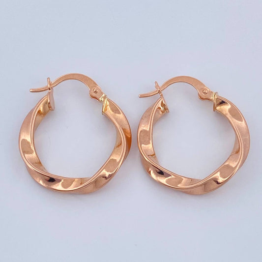 Candongas Asby 1.8gr / 2.2cm / Oro Rosa 18K %