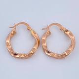 Candongas Asby 1.8gr / 2.2cm / Oro Rosa 18K %