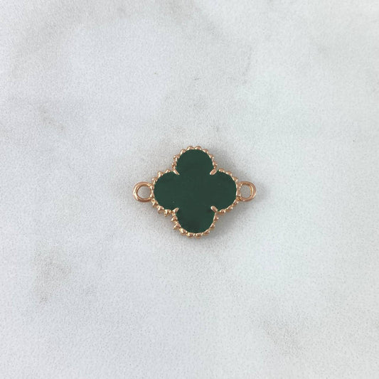 Herraje VCyA Trebol 3.15gr / 1.5mm Verde Oscuro Oro Rosa