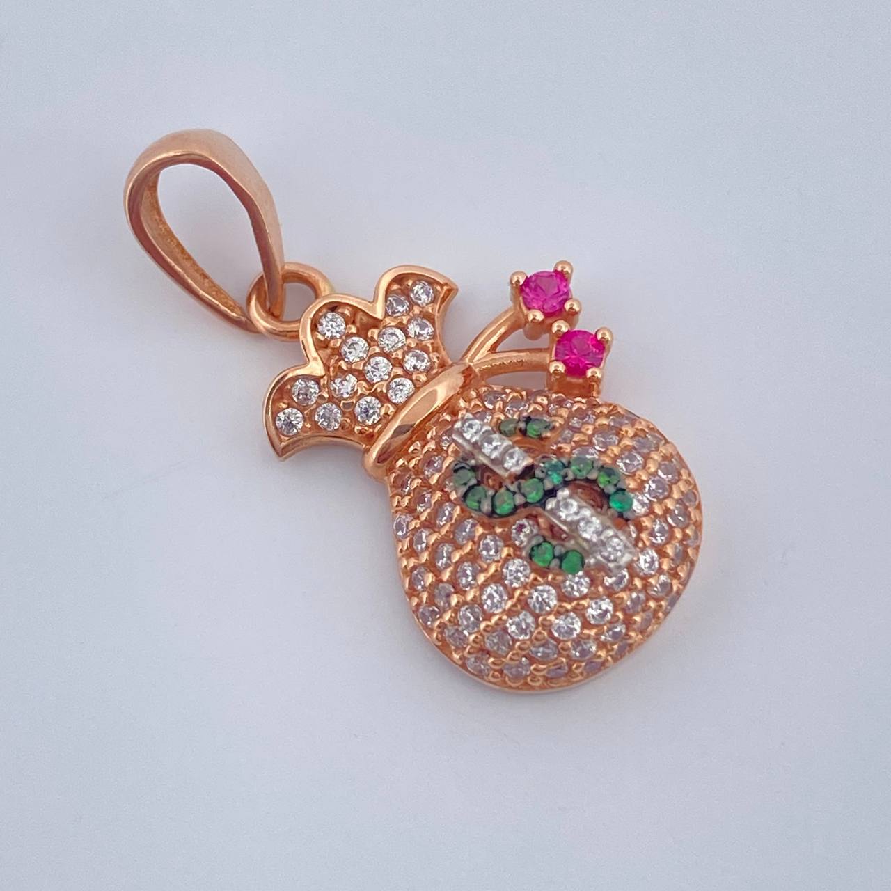 Dije Bolsa De Dinero 2.55gr / 2.6cm / Tres Oros 18K %