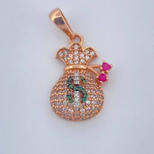 Dije Bolsa De Dinero 2.55gr / 2.6cm / Tres Oros 18K %