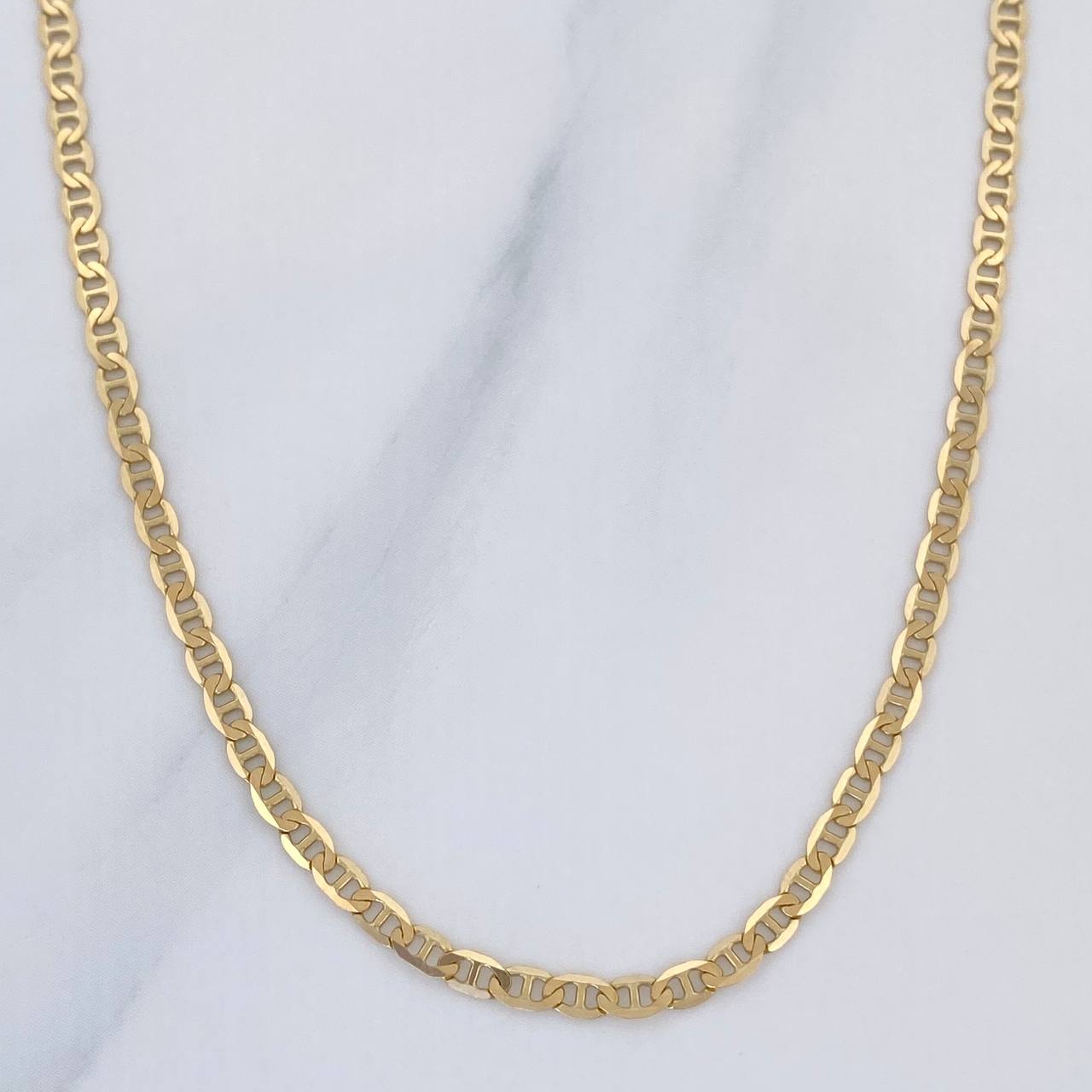 Cadena Escalera Plana 5.45 g / 60 cm / 1 mm Oro Amarillo 18K