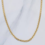 Cadena Escalera Plana 5.45 g / 60 cm / 1 mm Oro Amarillo 18K